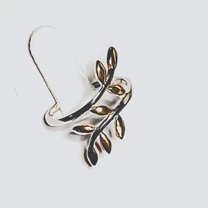 TWO TONE STERLING SILVER RING